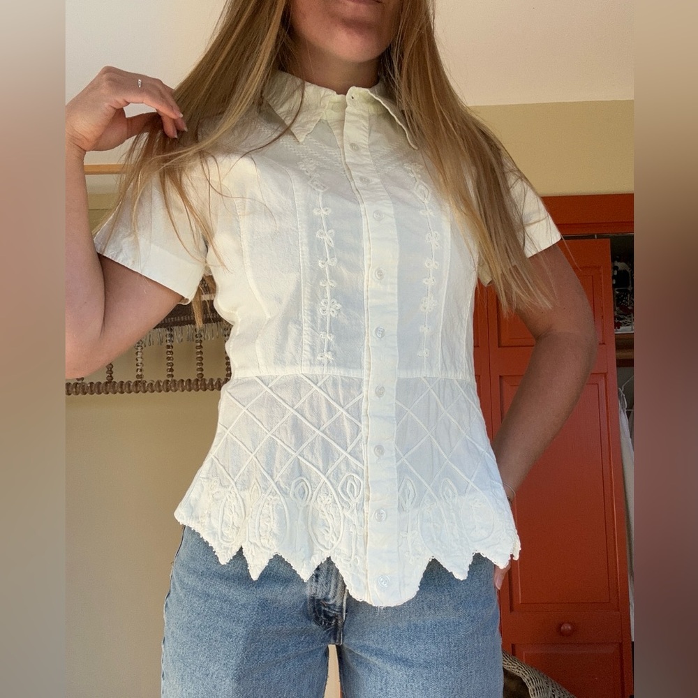 Embroidered Button Down Shirt